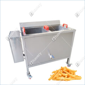 commercial french fries frying machine with dual baskets