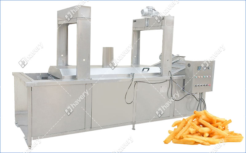 Industrial Continuous French Fries Frying Machine Controls Heat industrial continuous french fries frying machine controls heat