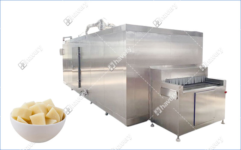 energy saving tunnel iqf potato cube freezer for sale