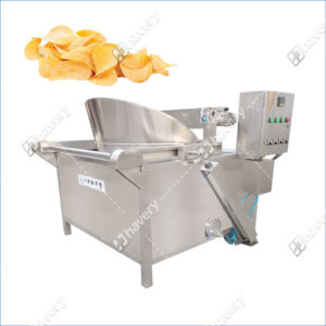 round pot potato chips frying machine
