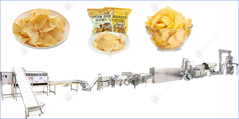 vacuum potato chips frying production line